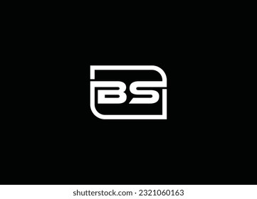 Diseño de logotipos y vectores de letras BS