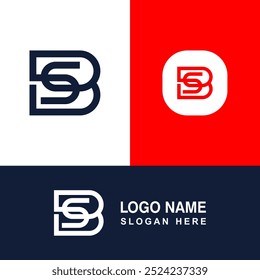 Projeto de ilustração do logotipo da letra BS.