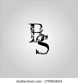 BS-Brief-Logo mit schönem weißem Hintergrund.Das schöne schwarze Buchstaben-Symbol.