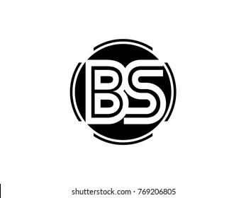 Bs Letter Logo Round Black Stock Vector (Royalty Free) 769206805 ...