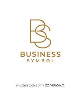 logotipo de identidad de monograma de letras BS para su empresa o marca. vector de símbolo inicial de alfabeto