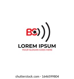 BS letter music logo design template vector eps