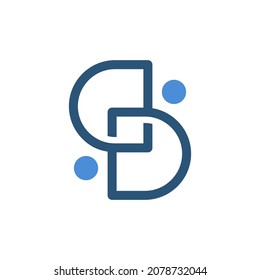 concepto de diseño de logotipo de línea B en la industria