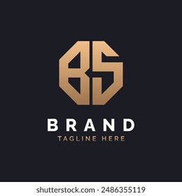 BS Logo Design. Modern, Minimal, Elegant and Luxury BS Logo. Alphabet Letter BS Logo Design for Brand Corporate Business Identity.