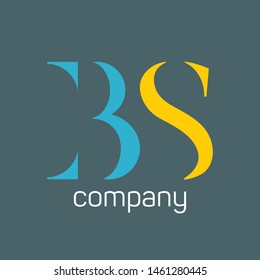 BS logo design. Monogram. Company logo. Letters B and S.