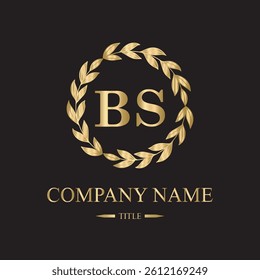 bs logo initial letter luxury royal logo. template symbol. modern golden luxury logo. abstract monogram vector letter mark brand fashion. icon  business monogram boutique font Clothing minimalist.