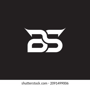 BS Logo Initials Letter Typhography Monogram Logo Design