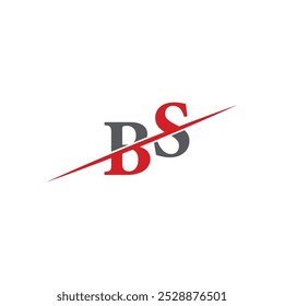 BS Minimalist Logo with Dynamic Diagonal Line