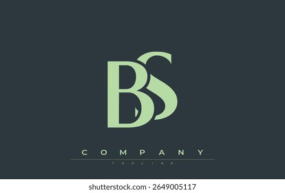 BS Modern Initials Logo Design. Branding logo with stylized initials showcasing bold design and modern aesthetic. Ideal for professional business branding or creative projects focusing on minimalistic