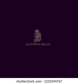 "BS" monogram with flourish ends 