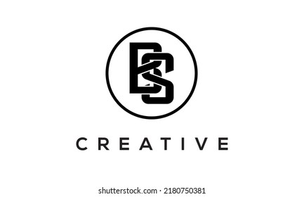 BS monogram. initial letters BS eye-catching Typographic logo design with circle, very creative stylish lettering logo icon for your business and company