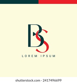 BS monogram, BS initial wedding, BS logo company, BS icon business, corporate sign with variation three colors designs for alphabetical marriage name, brand name, initial couple
