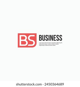 BS monogram simple lines modern clean logo icon symbol design