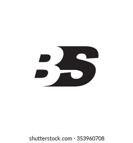 BS negative space letter logo