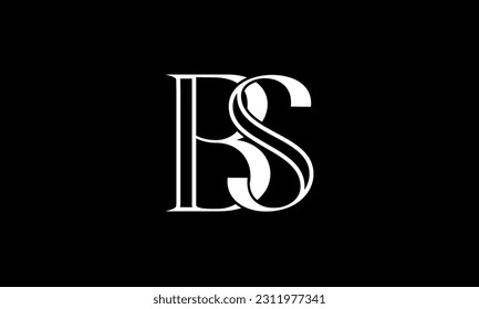 BS, SB, Monograma del logotipo de las letras abstractas