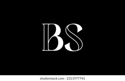 BS, SB, Monogramm für abstrakte Buchstaben des Logos