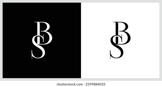 BS or SB initial letter logo design vector template