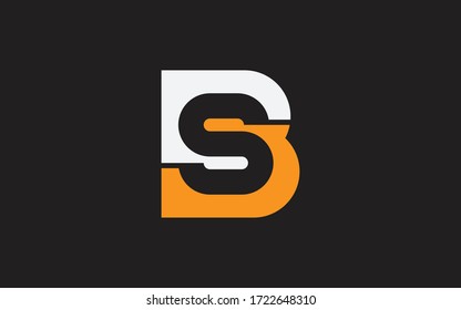 BS or SB Letter Initial Logo Design, Vector Template