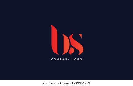 BS, SB Letter Logo Design with Creative Modern Trendy Typography