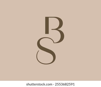 BS or SB letter logo icon design. Classic style luxury initials monogram.