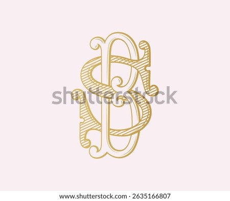 BS, SB, logo BS,Letter BS,  Monogram BS, Wedding Monogram, Wedding Logo, Logo Design , Monogram Vintage