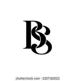 Bs Sb Logo Elegant Letter Stock Vector (Royalty Free) 2207182021 ...