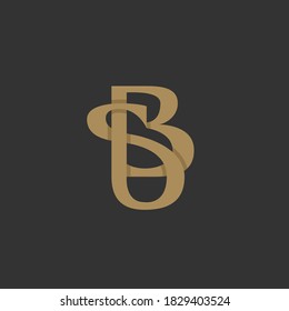 BS or SB. Monogram of Two letters B&S or S&B. Luxury, simple, minimal and elegant BS, SB logo design. Vector illustration template.