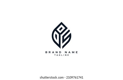 BS, SB, S, B, Resumen diseño inicial del logotipo del alfabeto de una letra monográfica