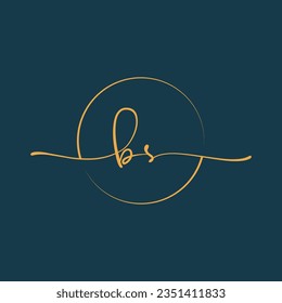 bs  Signature initial logo template vector ,Signature Logotype
