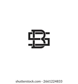 Elemento de ilusión de logotipo de tecnología BS