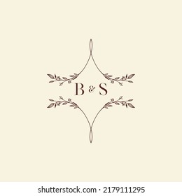 BS wedding initial logo letters in high quality professional design that will print well across any print media