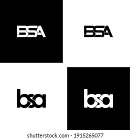bsa letter original monogram logo design