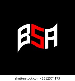 BSA Logo Design, BSA einfache und moderne Logo. BSA luxuriöses Alphabet Design  