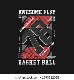 bsaketball sport graphic design for kids t shirt