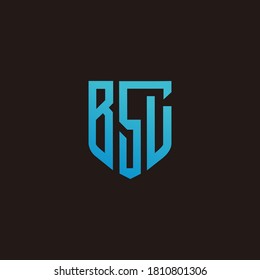 Bsc logo icon lettering with vector template