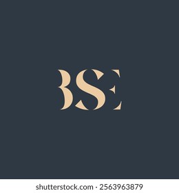 BSE abstract letter logo design. This logo is designed by three abstract letters.