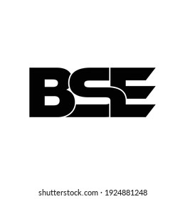 BSE letter monogram logo design vector
