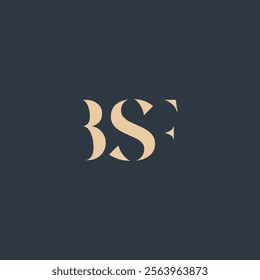 BSF abstract letter logo design. This logo is designed by three abstract letters.