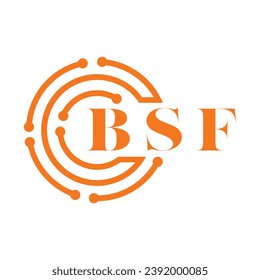 BSF letter design. BSF letter technology logo design on white background. BSF Monogram logo design for entrepreneur and business