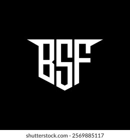 BSF letter logo design with white background in illustrator, vector logo modern alphabet font overlap style, calligraphy designs for logo, Poster, Invitation, etc.