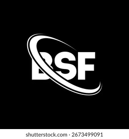 BSF logo. B SF letter. BSF letter logo design. Initials BSF logo linked with circle and uppercase monogram logo. BSF typography for technology, business and real estate brand.