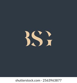 BSG abstract letter logo design. This logo is designed by three abstract letters.