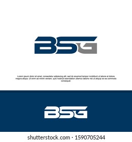 BSG initials for service companies, service group logos, combined overlap logo letters