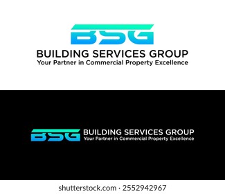 BSG letters monogram building home real estate company logo design.