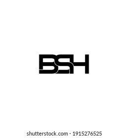 bsh letter original monogram logo design