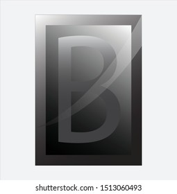 B-shaped logo design, white background
