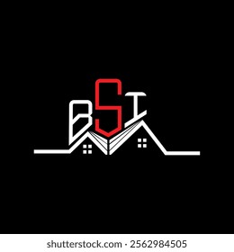 BSI Real State logo design, BSI simple and modern logo. BSI luxurious alphabet design  