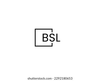 BSL Letter Initial Logo Design Vektorgrafik