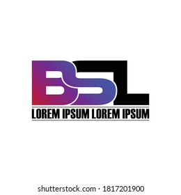 BSL letter monogram logo design vector