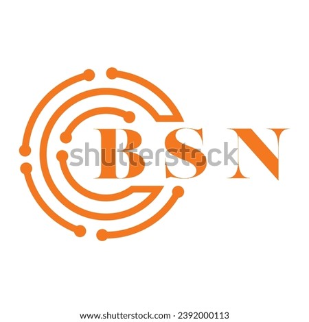 BSN letter design. BSN letter technology logo design on white background. BSN Monogram logo design for entrepreneur and business
